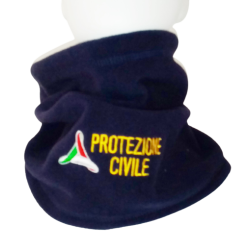 protezione civile, scaldacollo protezione civile sciarpa invernale pile ricamato p.c.