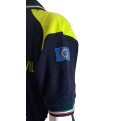 uniforme protezione civile polo mezza manica inserti gialli ricamata cotone t shirt operativa